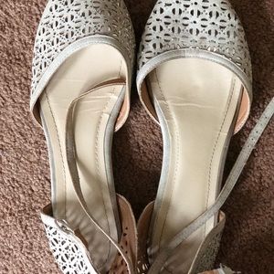 Beige Mary Jane flats